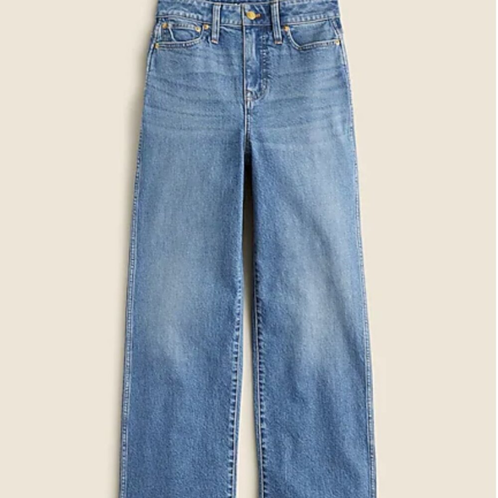 J. Crew slim wide leg jean in Lakeshore wash